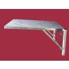 Wall-mounted fold-out stainless work surface + bracket