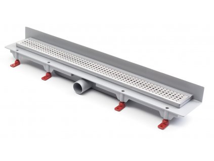 2517 linearni plastovy zlab 750mm ke stene s bocnim odtokem d 40 square mat