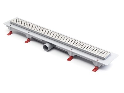 3219 linearni plastovy zlab 650mm s bocnim odtokem d 50 square mat