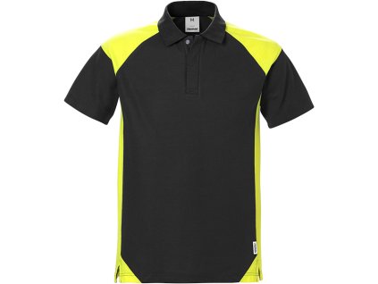 Fristads Polokošile 7047 PHV barva černá/žlutá (Velikost 4XL)