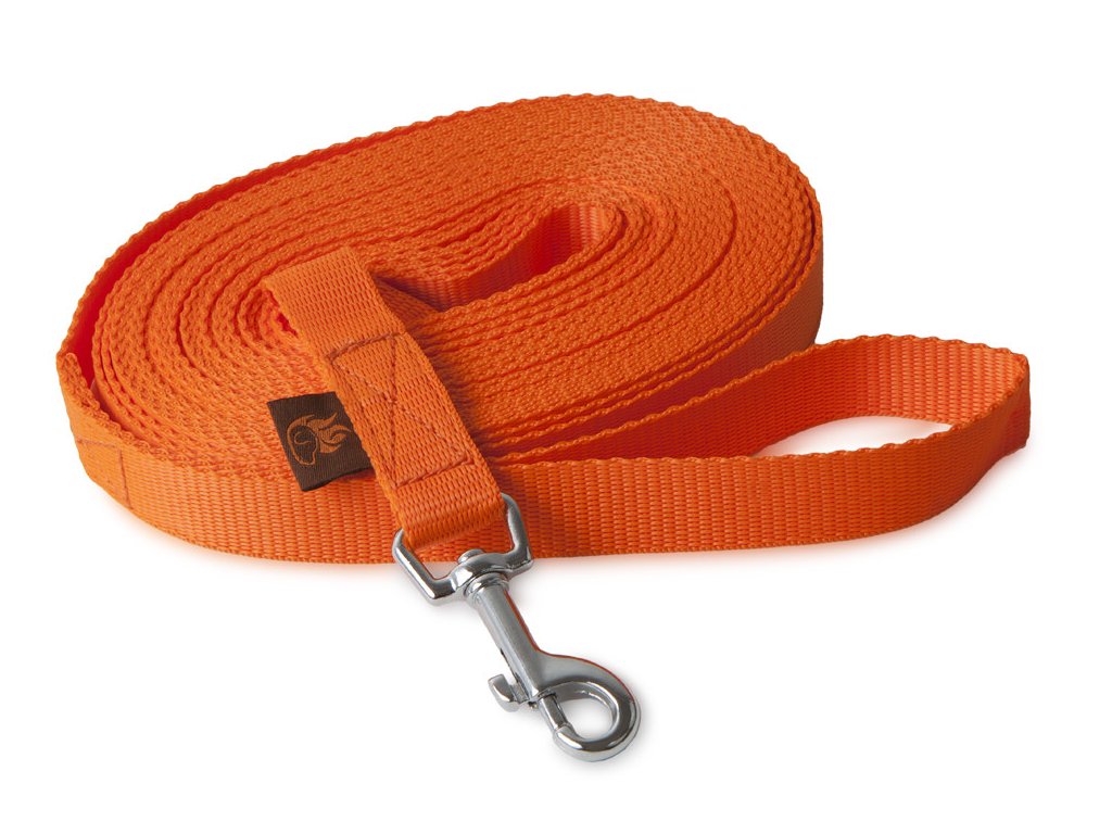 firedog tracking leash 20mm classic snap hook orange 39937