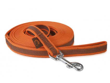 firedog grip dog leash 20mm with handle orange 34638
