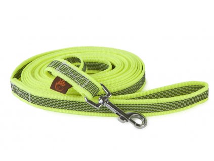 firedog grip dog leash 20mm with handle neon yellow 35249