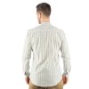 Pánská košile, bílá s jemným zeleným mysliveckým vzorem, SLIM FIT