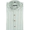 Pánská košile, bílá s jemným zeleným mysliveckým vzorem, SLIM FIT