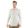 Pánská košile, bílá s jemným zeleným mysliveckým vzorem, SLIM FIT