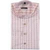 Pánská košile, bílá s jemným červeným mysliveckým vzorem, SLIM FIT