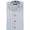 Pánská košile, bílá s jemným modrým mysliveckým vzorem, SLIM FIT