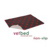 vetbed non slip charcoal with red polka dot 46945