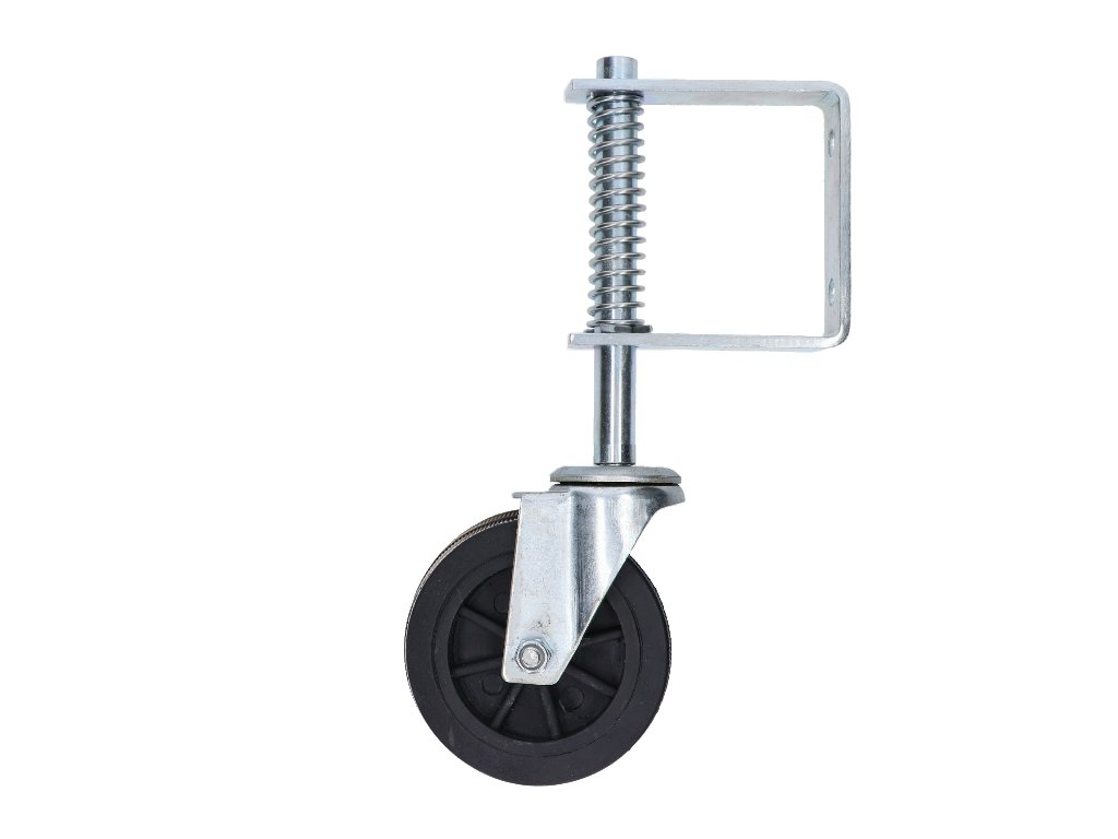 DO VYPRODÁNÍ ZÁSOB: Spodní vodící kolečko "4" pro křídlovou bránu, s pružinou, nostnost 70kg