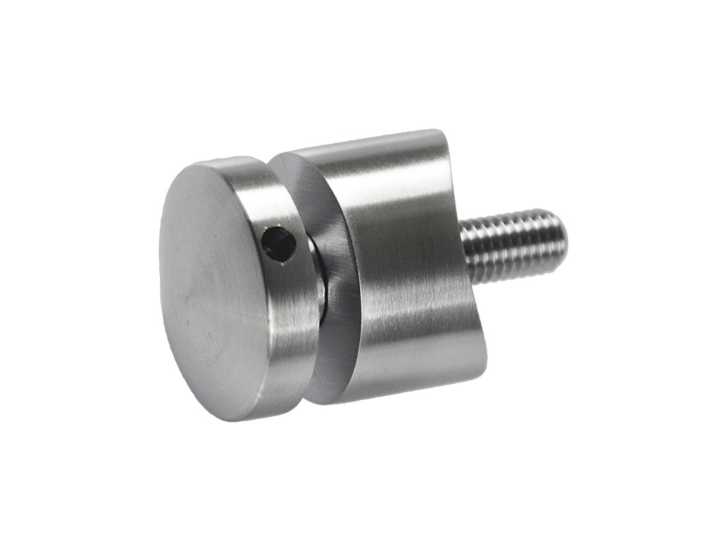 Držák (D-30mm), k bočnímu kotvení skla, na trubku D=42,4mm, broušená nerez K320 / AISI304