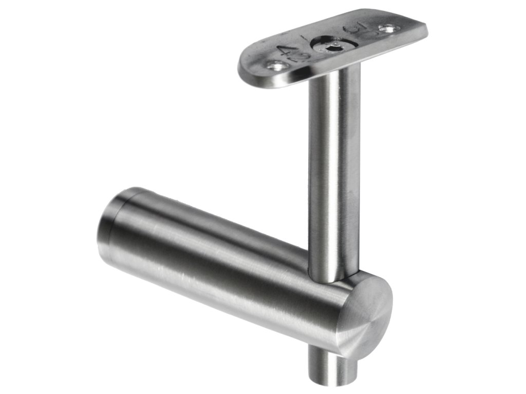 Držák madla pevný /ploché uchycení na jekl /madlo průměru 42,4mm, broušená nerez K320/AISI304