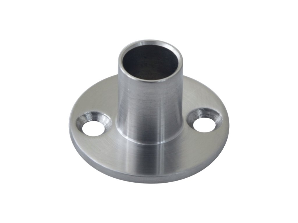 Příruba spodní průměr 35mm, na trubku o průměru 12mm, broušená nerez K320/AISI304