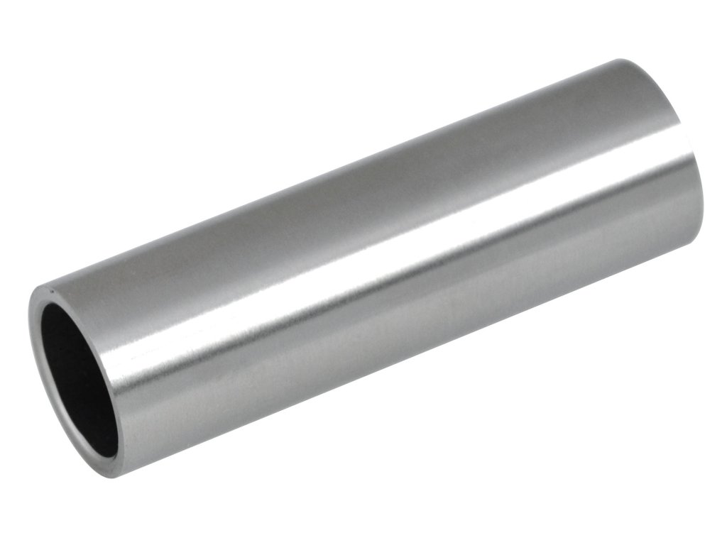 Spoj přímý, na trubku průměr 10mm, dutý materiál, broušená nerez K320/AISI304