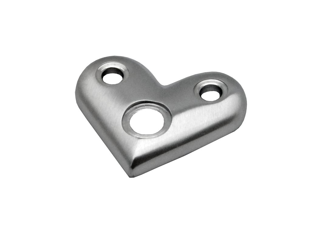 Dopojovací deska (90° úhel) na trubku o průměru 42,4mm, broušená nerez K320/AISI304