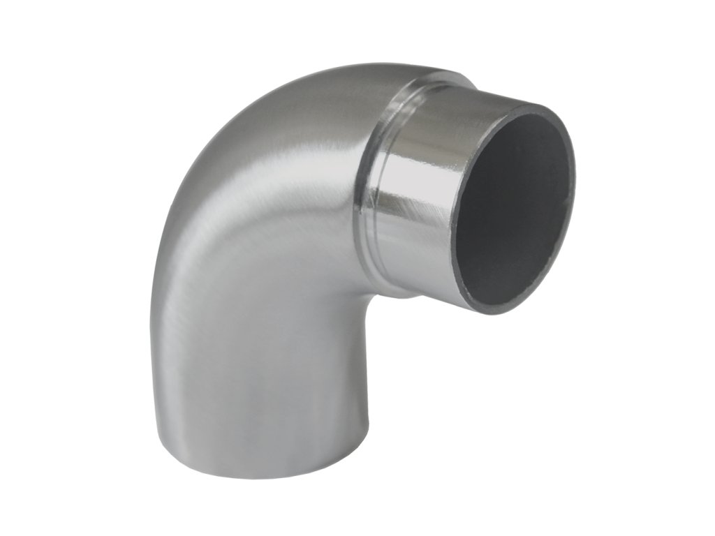 Spojka oblouková 90° na trubku o průměru 42,4mm, broušená nerez K320/AISI304