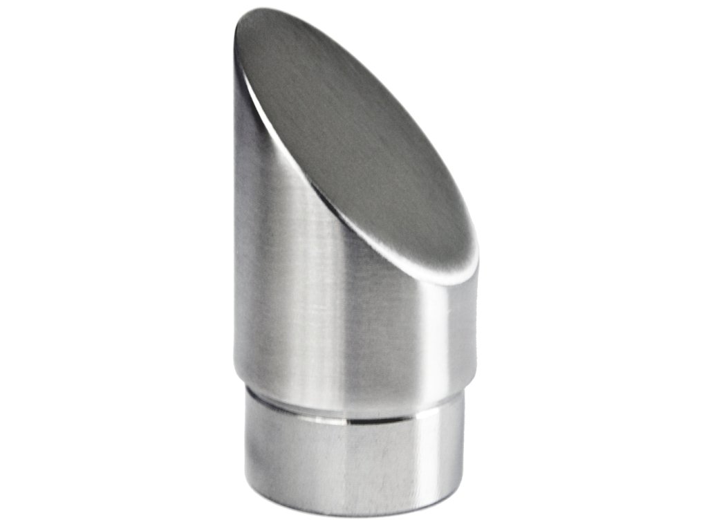 Ukončení - zátka na trubku k nalepení, průměr 42,4mm, broušená nerez K320/AISI304