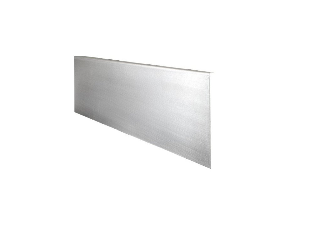 Krycí lišta boční-levá 2,5m (7x121x1mm) k hliníkovému kotevnímu profilu, broušená nerez K320