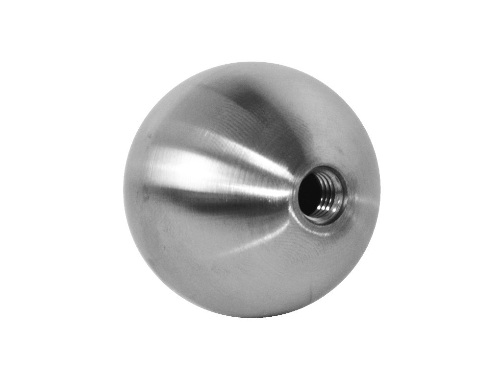 Koule dutá se závitem M8 /průměr=40mm, broušená nerez K320/AISI304