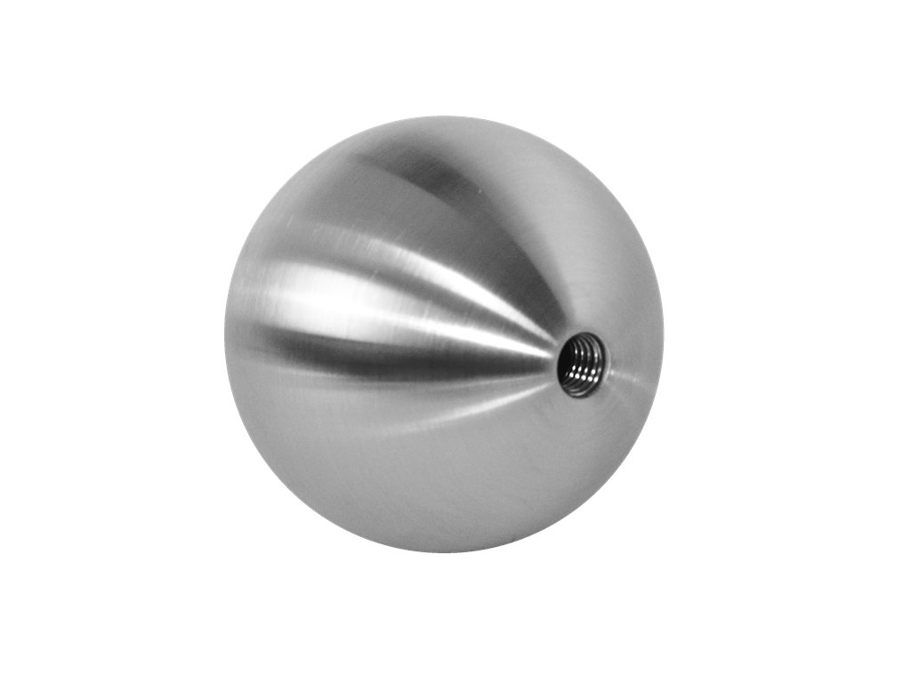 Koule dutá se závitem M8 / průměr=60mm, broušená nerez K320/AISI304