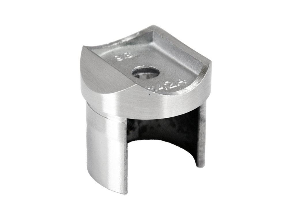 Přechod (průměr 42,4x1,5mm) na madlo 666.802.826 a trubku o průměru 42,4mm, lepený spoj, broušená nerez K320/AISI304