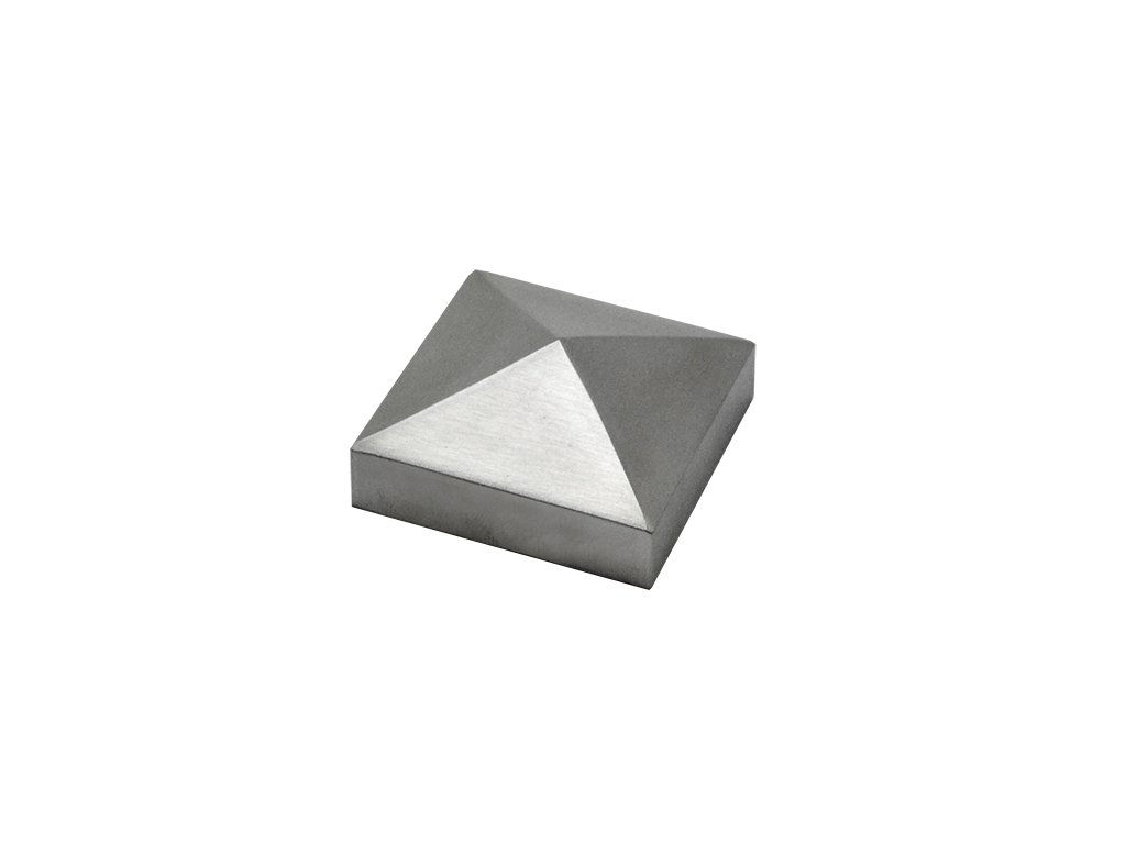 Ukončení - stříška na jekl, broušená nerez K320/AISI304 (Rozměry 40x40mm)