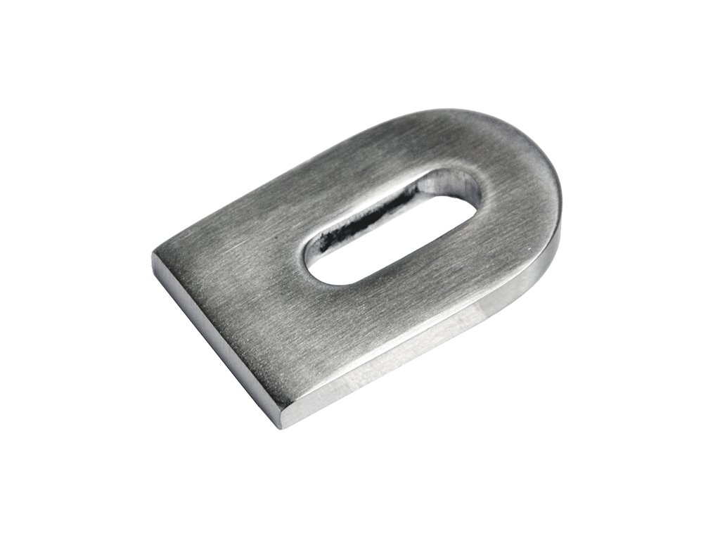 Navařovací deska (použitelná např. k držákům skla EB1-0120), broušená nerez K320 / AISI304