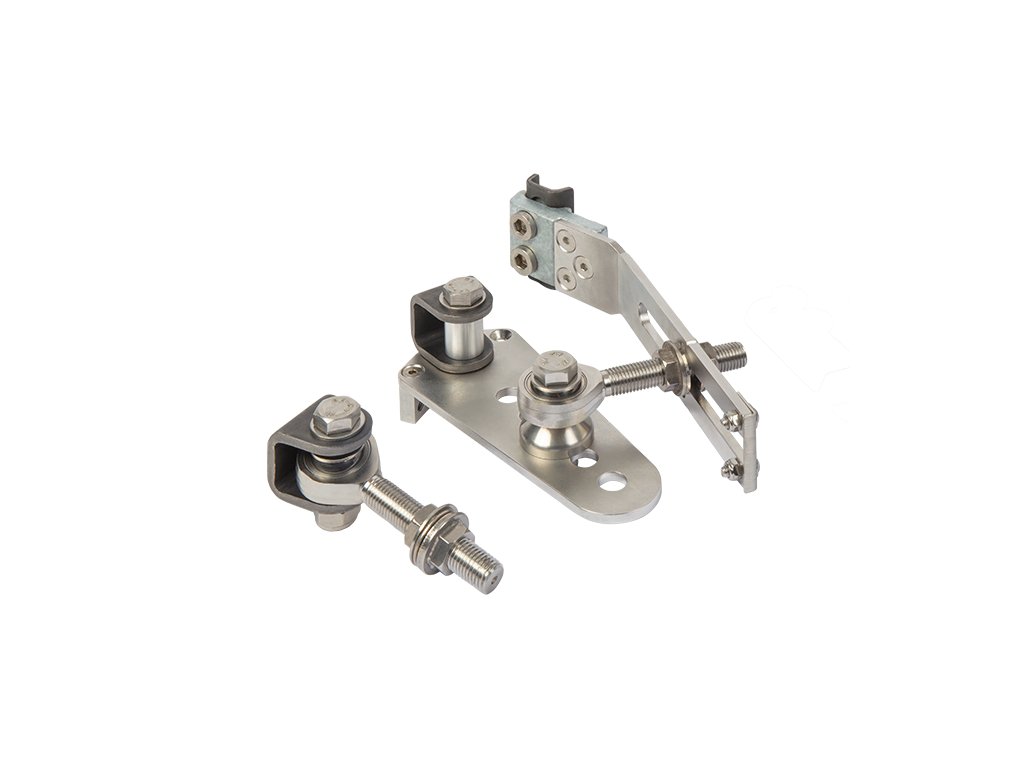 Set navařovacích pantů M16, LOCINOX® EXCENTRO, otevíratelné 180° do svahu, nastavitelné 3D, pozink