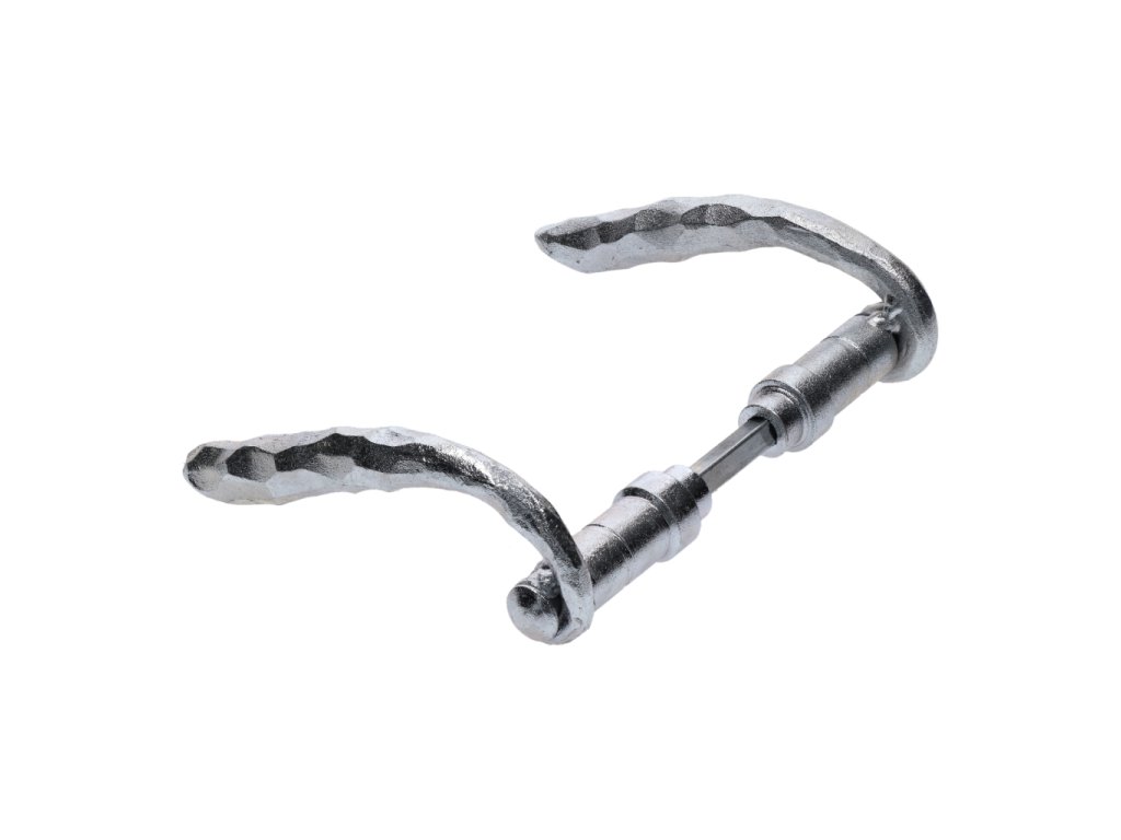 Klika 140x80mm, průměr=18mm, bílý zinek