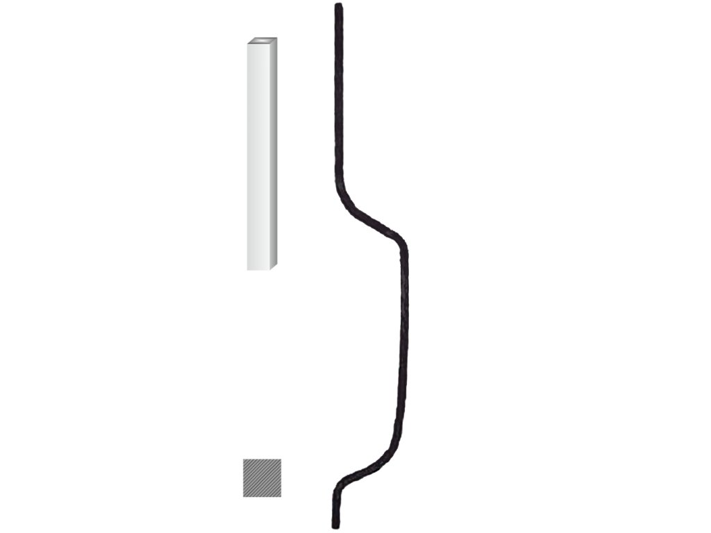 Tyč 12x12mm, 130x1000mm