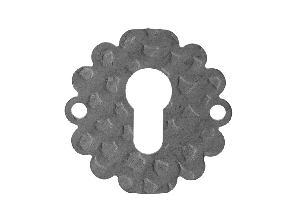 DO VYPRODÁNÍ ZÁSOB: Štítek k vložce průměr=60mm, tloušťka 3mm, černá galvanizace