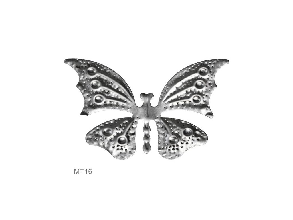 Motýl-dekorační element H 60 x L 110mm, tl. 0,6mm
