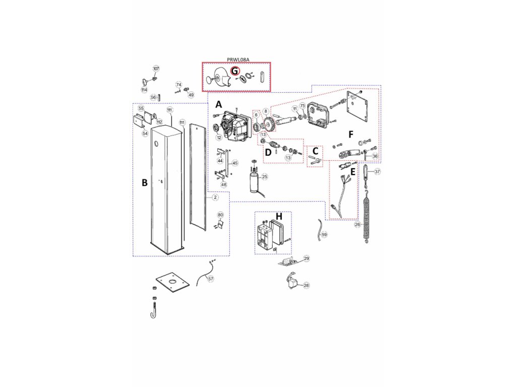 PRWL08A kit krytu objímky ramene pro WIL6