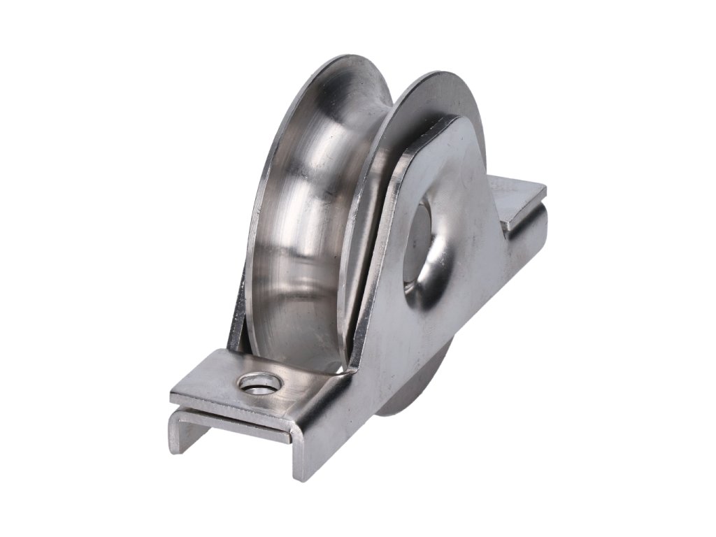 Kladka o průměru 78mm pro zapuštění do jeklu, nosnost 400kg, nerez /AISI304