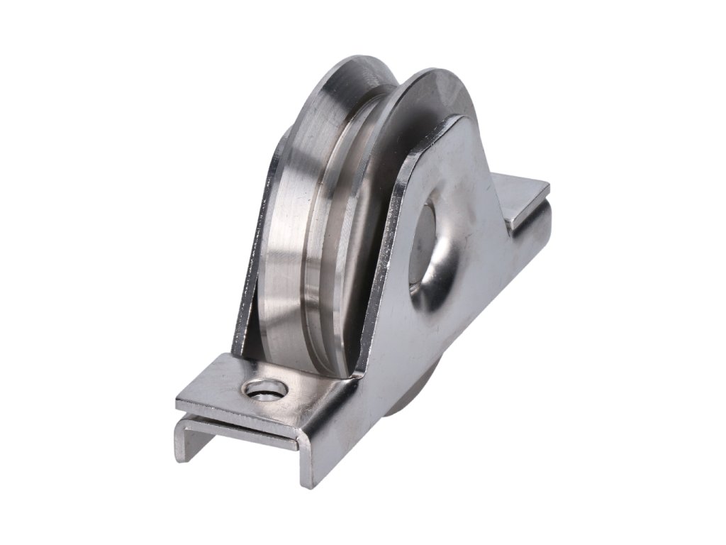 Kladka o průměru 78mm pro zapuštění do jeklu, nosnost 400kg, nerez /AISI304