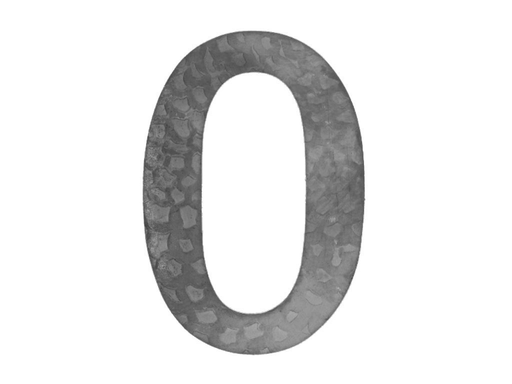 Domovní čísla 0-9, 170x90mm, zdobená, bez povrchové úpravy (Číslo 0)