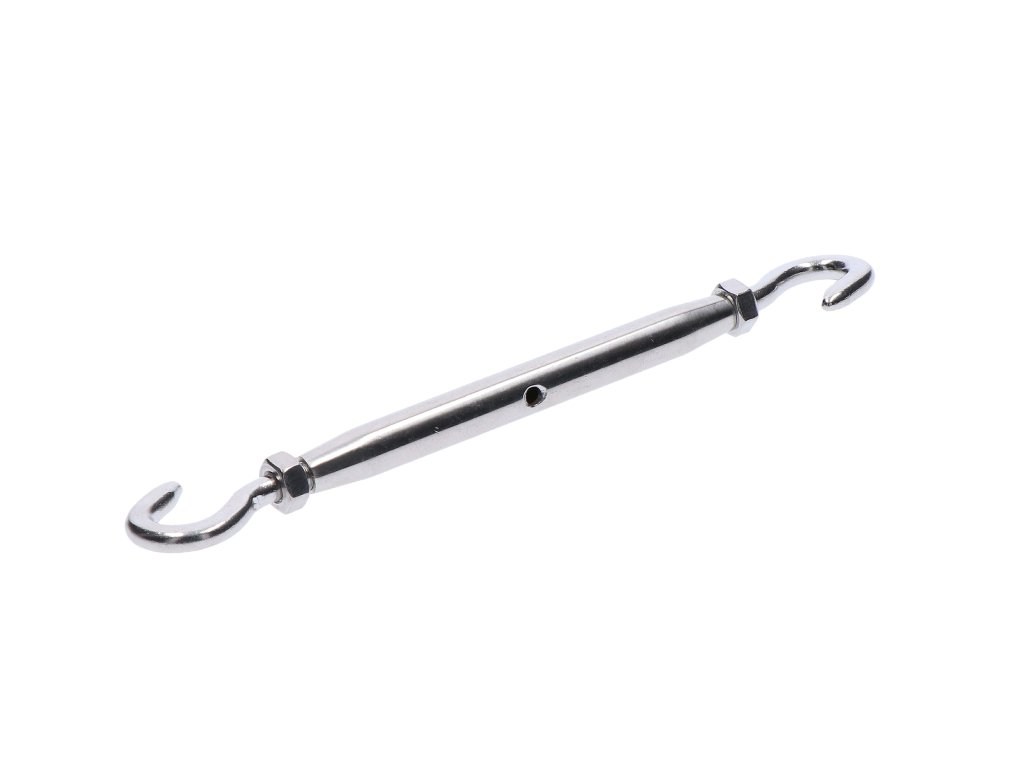 Napínák pro nerezové lanko se závitem M5-M6 a LH5-LH6, broušená nerez K320/AISI304 (Závit M6, LH6)