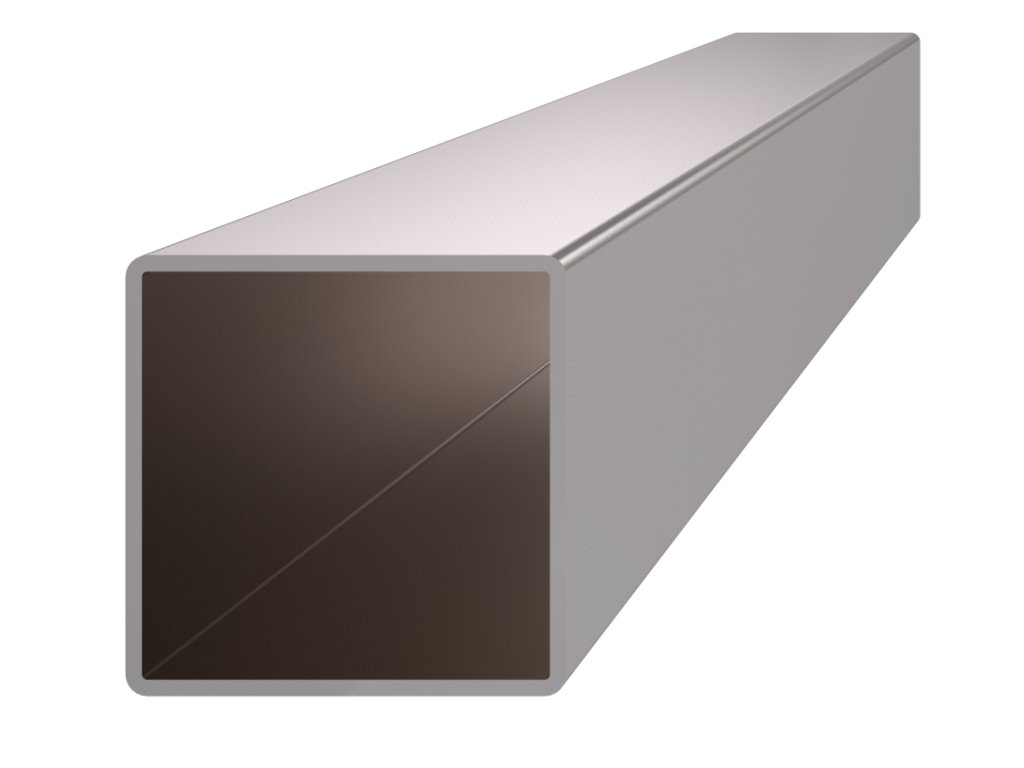 Profil uzavřený 40x40x2mm, broušená nerez K320/AISI304 (Délka 1m)