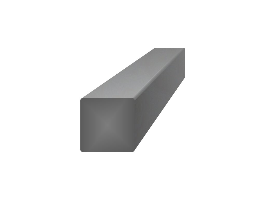 Tyč čtvercová plná 10x10mm, hladká, bez povrchové úpravy (Rozměry 1m)