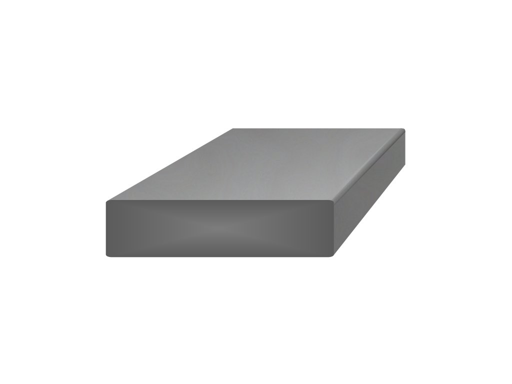 Tyč plochá plná 12x6mm, hladká, bez povrchové úpravy (Délka 1m)