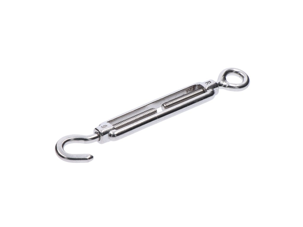 Napínák se závitem (oko+hák) M4-M8 a LH4-LH8, nerez AISI304 (Závit M6, LH6)