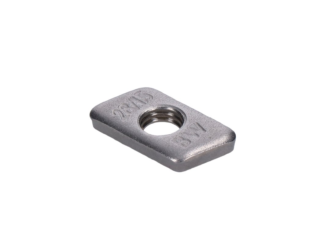 Nerezová závitová doska pre profily 28/15, M8, Nerez A2