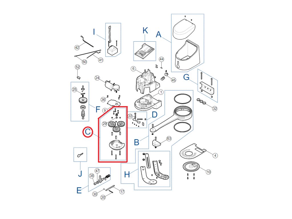 PRHK04 set ozubených koleček pro HYKE