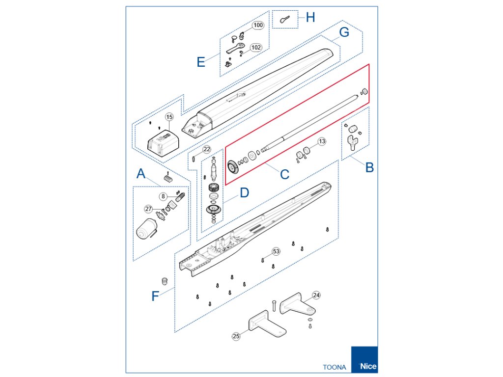 PRTO02F závitová tyč TOONA7024