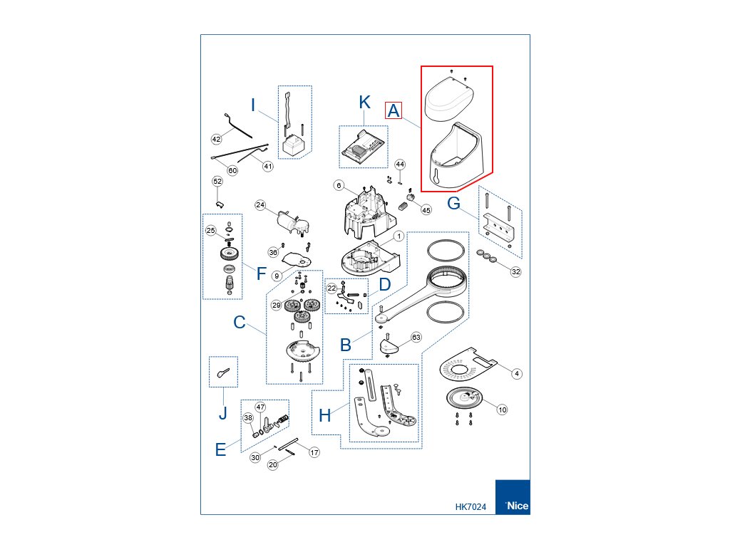 PRHK01 kryt pro HYKE HK7024 nebo HK7224