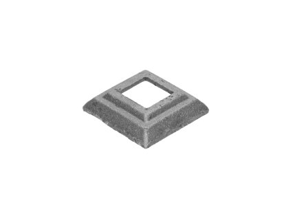 Krytka kovaná 62x62x16mm s otvorem 26x26mm