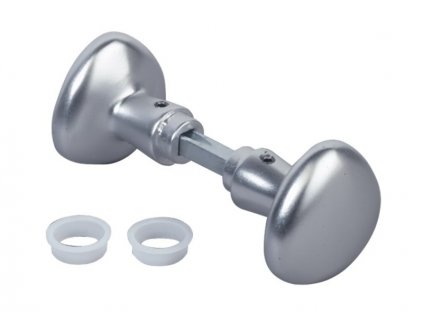 Hliníková klika-otočná koule LOCINOX 3006R, eloxovaný hliník (stříbrný), hřídel 8x8x90mm