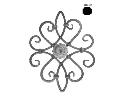 Ornament 530x420mm, 10x10mm, oboustranný
