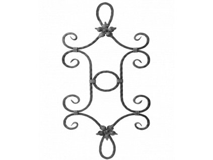 Ornament H-900xL-385mm, profil 12x12mm zdobený bez povrch. úpravy