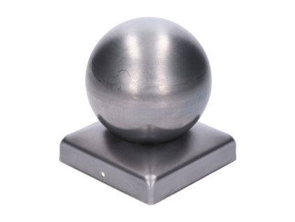 Stříška na sloupek s koulí, základna čtvercová, bez povrchové úpravy (Průměr koule 100mm, Základna 100x100mm)